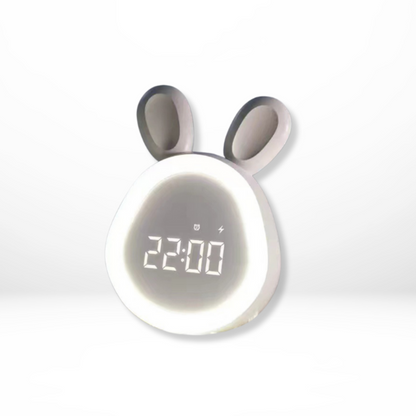 Bunny Alarm Clock – night light, gentle wake-up, USB rechargeable