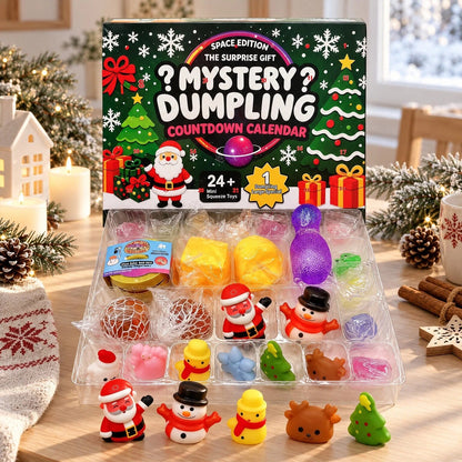 Squishy Advent Calendar – 24 mini squeeze toys, soft foam characters