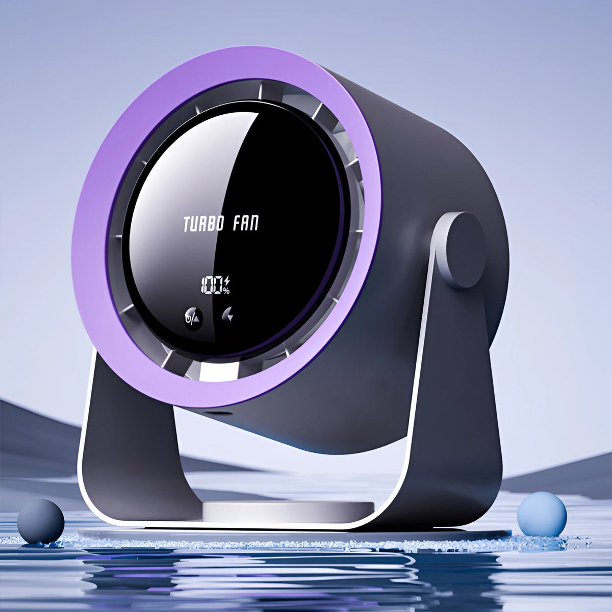 Desk Fan – quiet running, three speeds, LED display