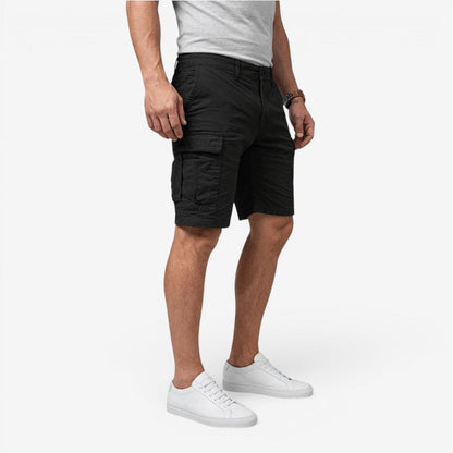 Mens Cargo Shorts – flap pockets, belt loops, knee length