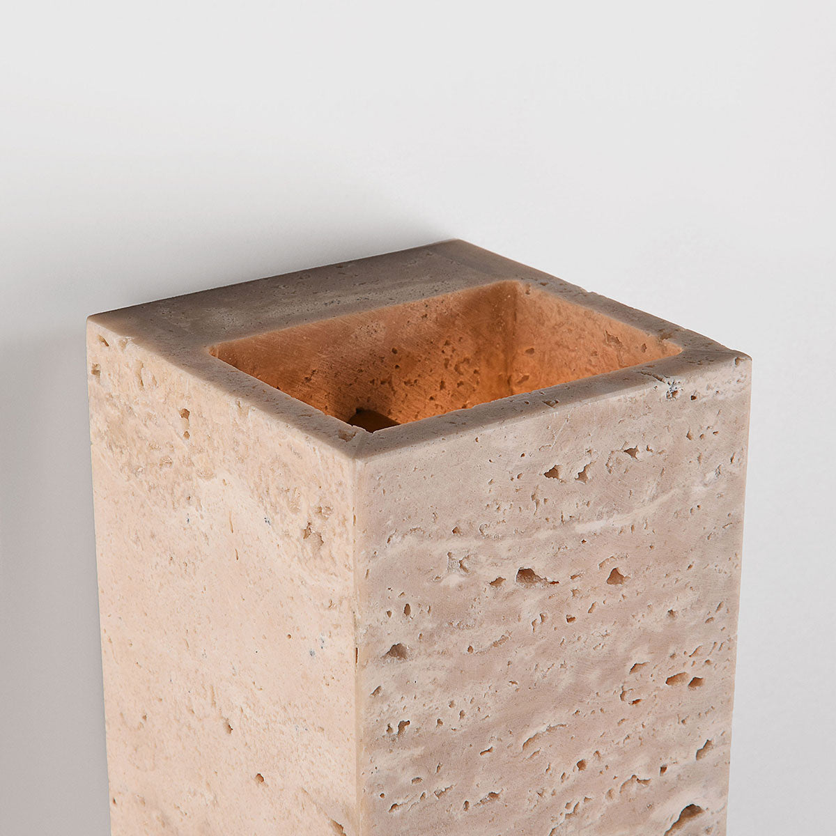 Travertine Wall Light – natural stone, up and down light, two G9 sockets