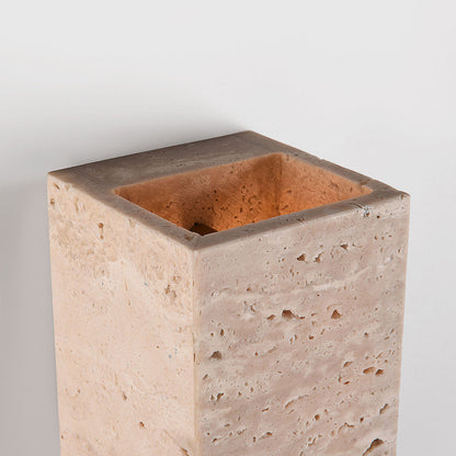 Travertine Wall Light – natural stone, up and down light, two G9 sockets