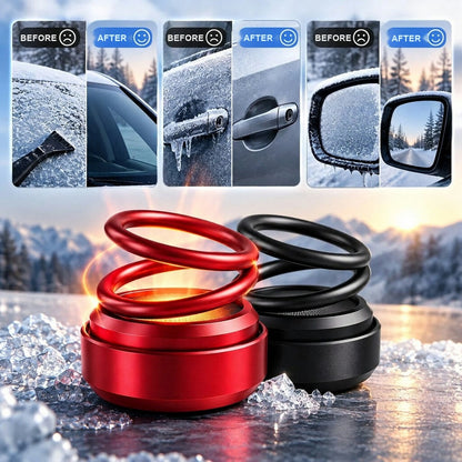 Portable Car Heater – solar powered, rotating double rings, no cable