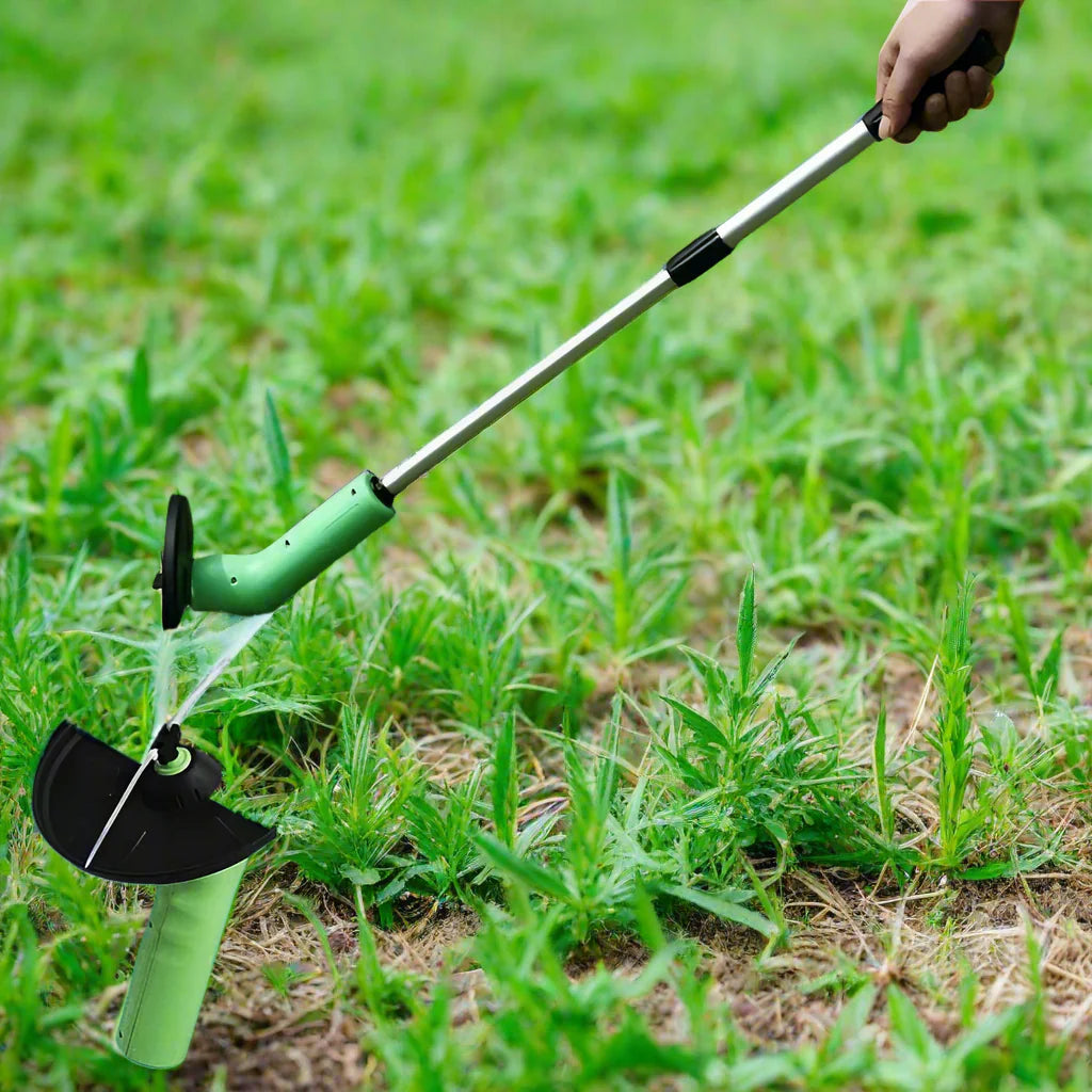 Cordless Whipper Snipper – mini grass trimmer, rechargeable, extension pole