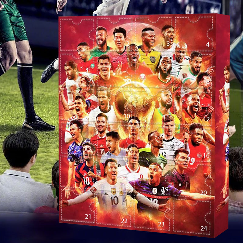 Football Advent Calendar – 24 collectible player figures, one behind each door