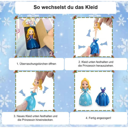 Princess Dress-Up Advent Calendar – 24 dolls with swappable outfits