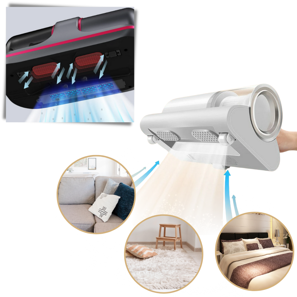 Mattress Vacuum Cleaner – UV-C lamp, vibrating pad, cordless