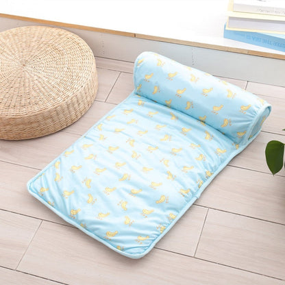 Pet Cooling Mat – raised bolster, no water or freezing, five patterns