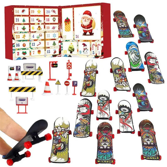 Fingerboard Advent Calendar – 24 doors, finger skateboards and street accessories