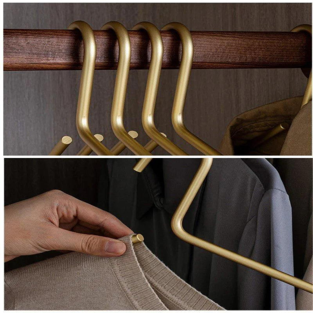 Non-Slip Clothes Hangers – set of five, slimline, matte finish
