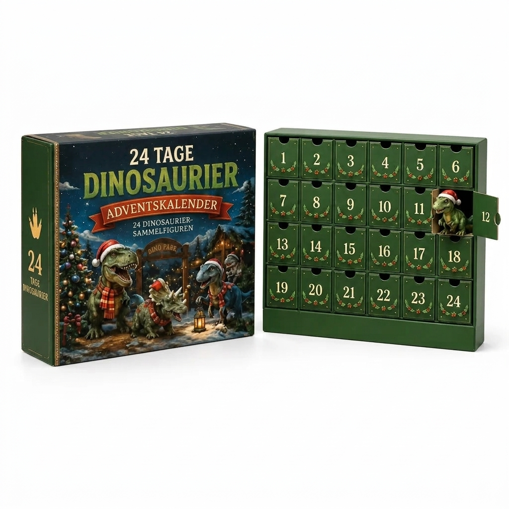 Dinosaur Advent Calendar – 24 acrylic dinosaur figures to collect