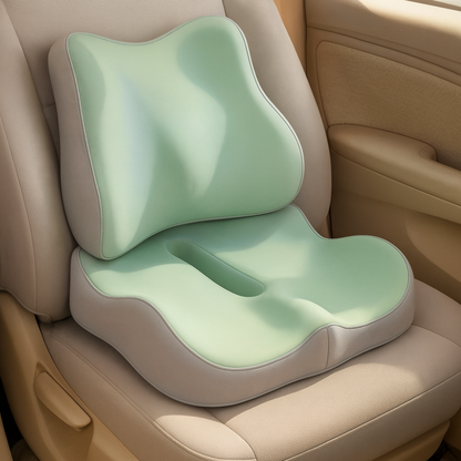 Car Seat Cushion – memory foam seat and back cushion, removable cover