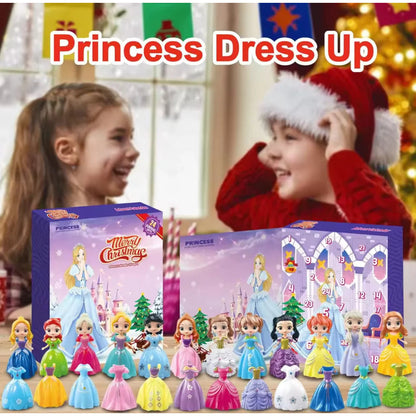 Princess Dress-Up Advent Calendar – 24 dolls with swappable outfits