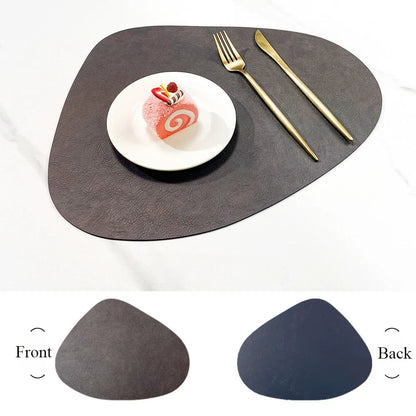 Teardrop Placemats – two-tone PU, fit around a round table