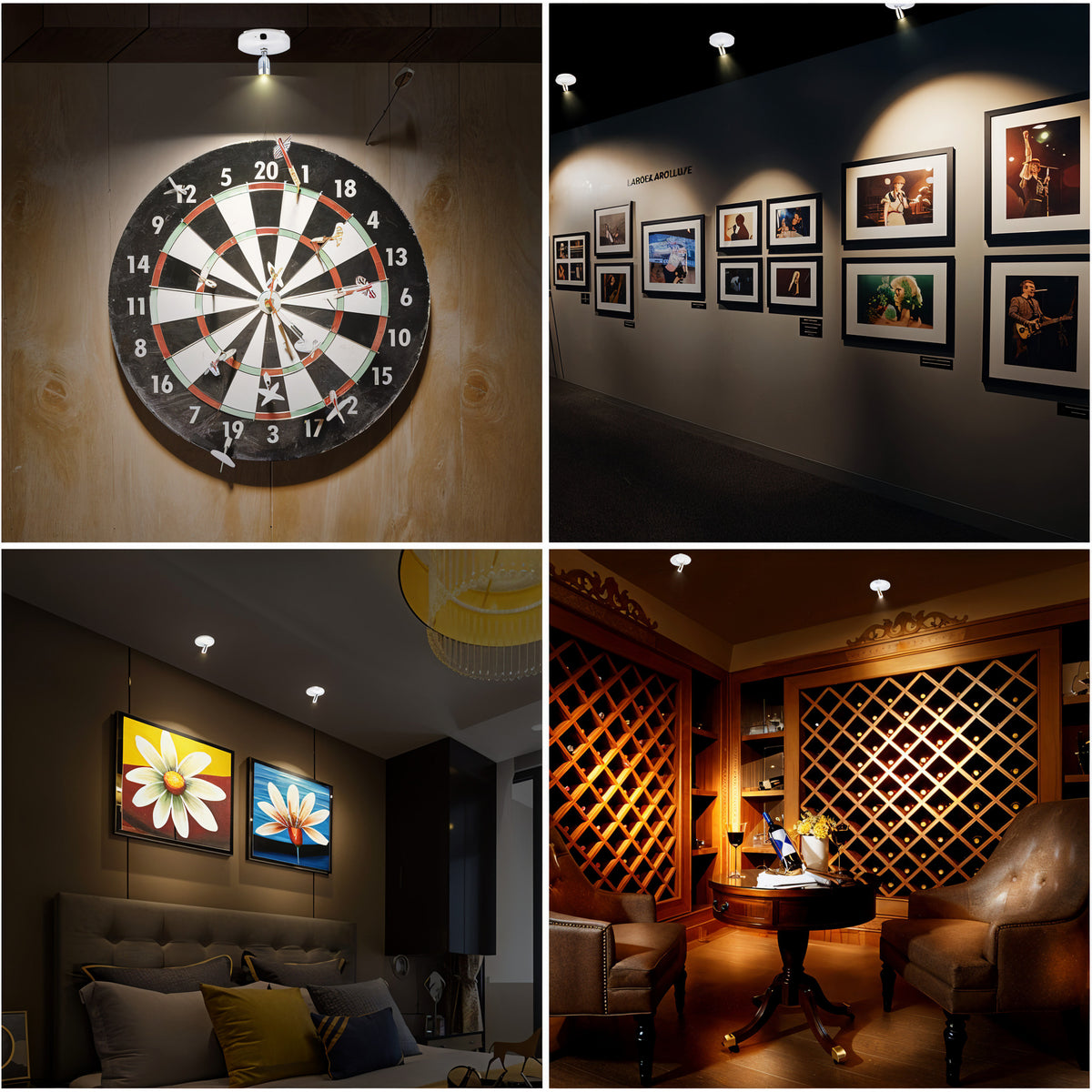 Wireless LED Spotlight – dimmable, adjustable head, no wiring