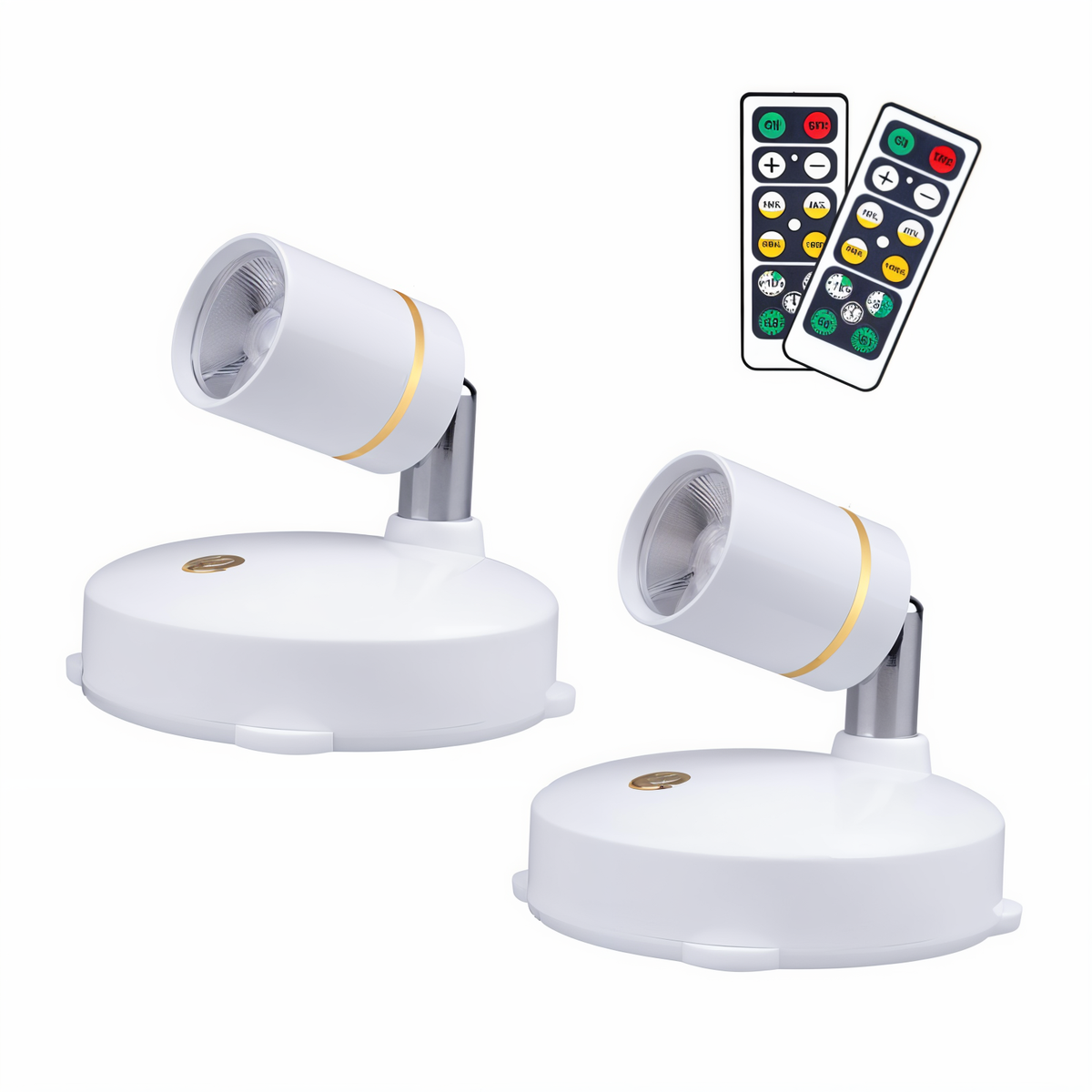 Wireless LED Spotlight – dimmable, adjustable head, no wiring