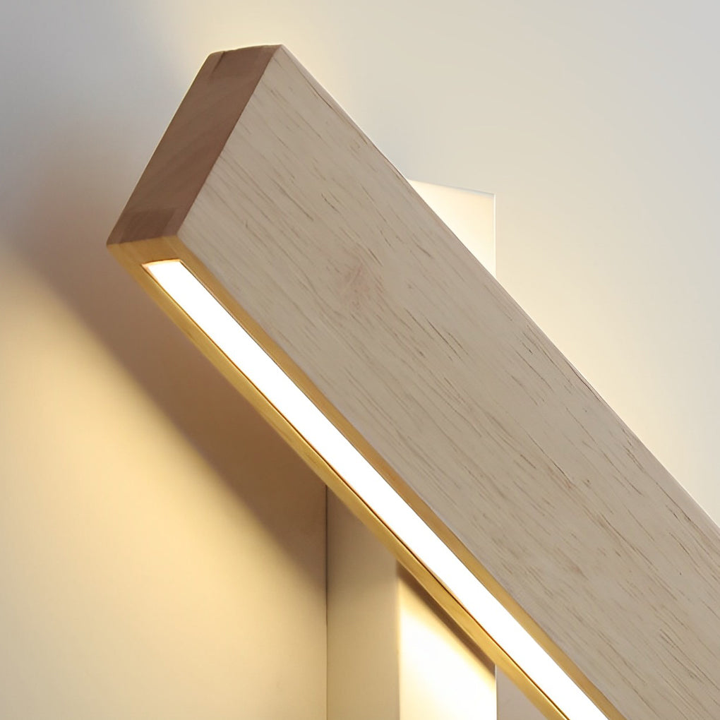 Rotating Wood Wall Light – turn the head to aim the light, built-in LED, three sizes
