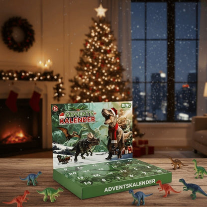 Dinosaur Advent Calendar – 24 mini dinosaur and fossil figures, some glow in the dark