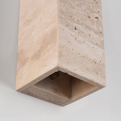 Travertine Wall Light – natural stone, up and down light, two G9 sockets