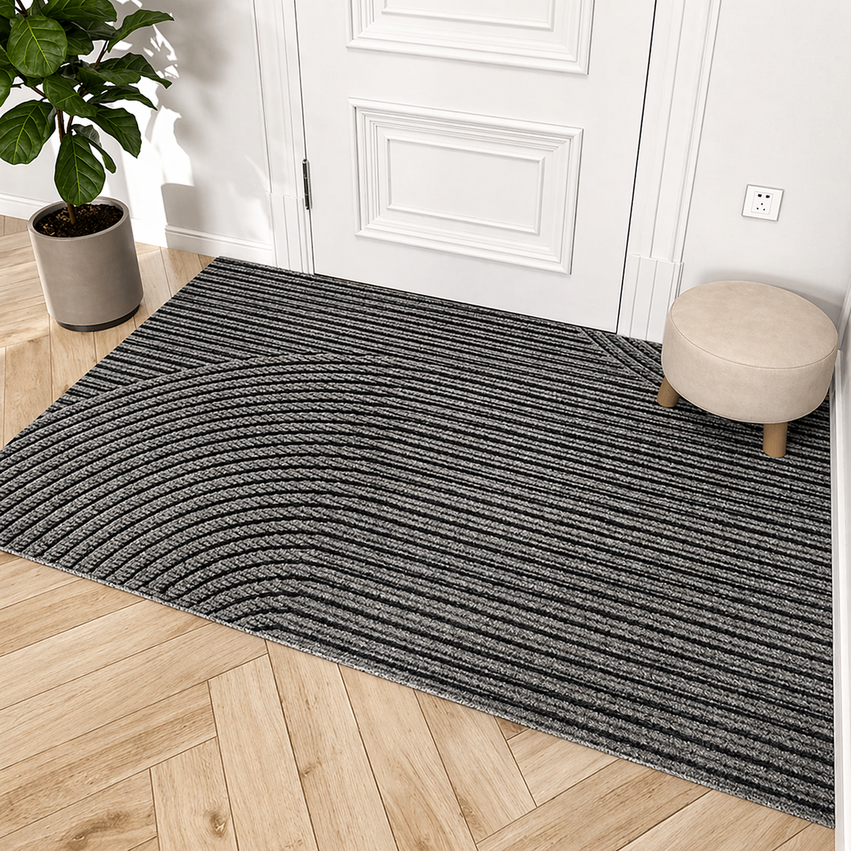 Textured Door Mat – non-slip backing, indoor or outdoor, four colours