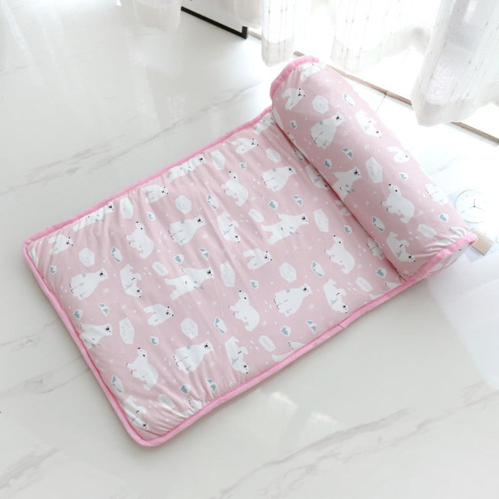 Pet Cooling Mat – raised bolster, no water or freezing, five patterns