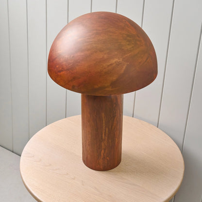 Rust Dome Table Lamp – patina iron, dome shade, two lights
