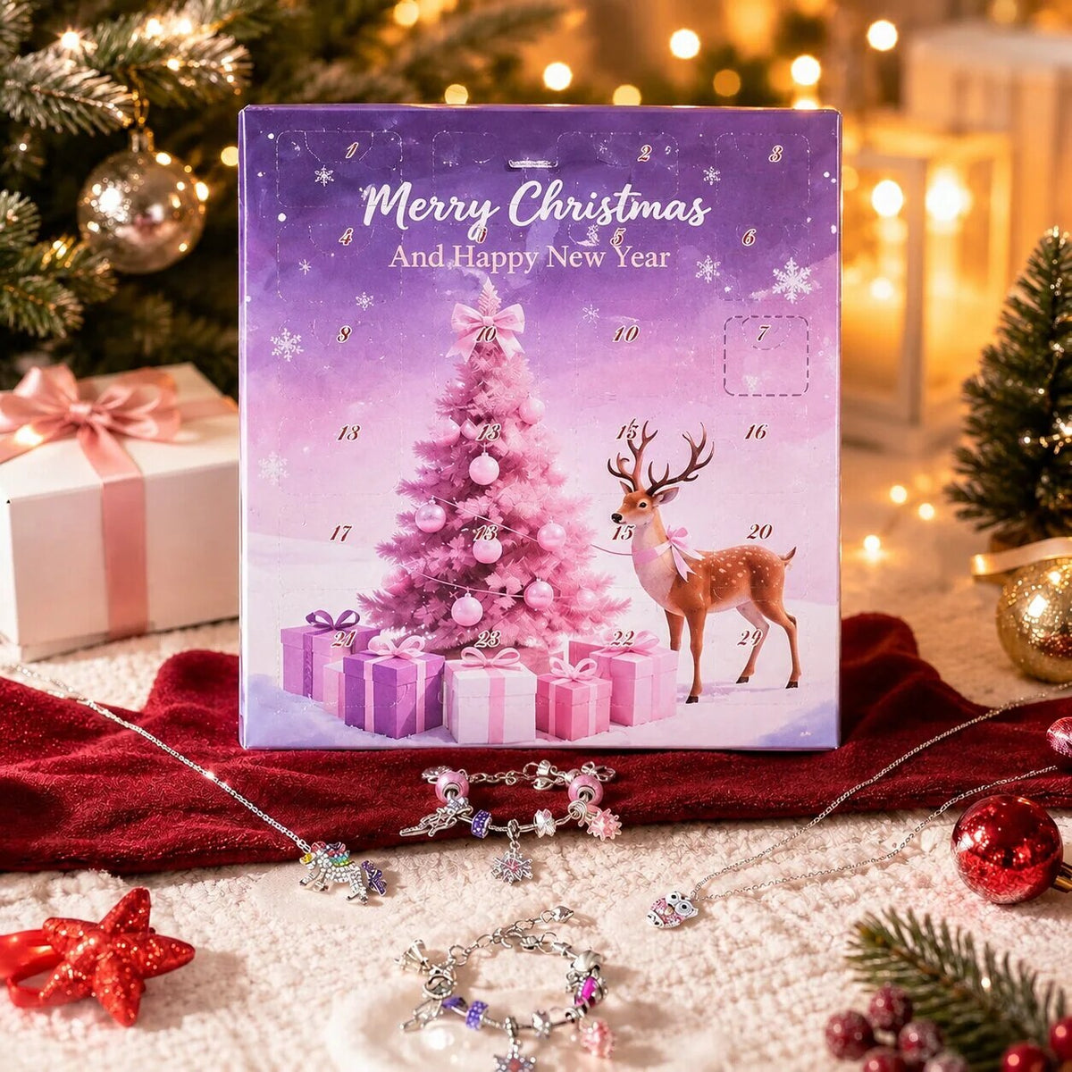 DIY Bracelet Advent Calendar – 24 charms, beads and a chain to assemble
