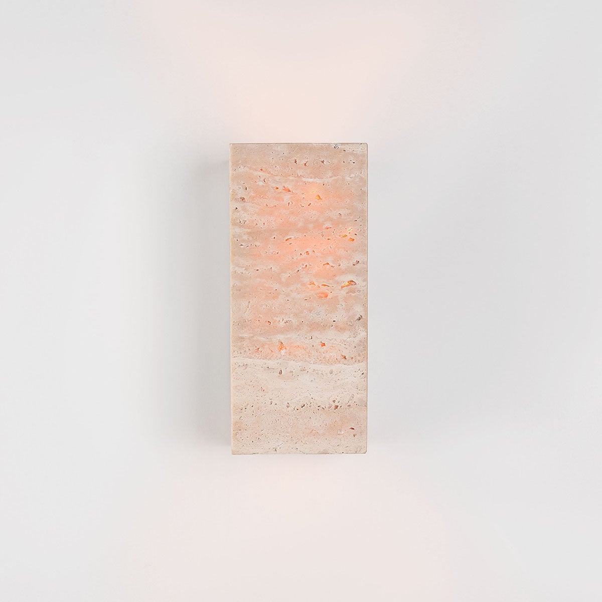 Travertine Wall Light – natural stone, up and down light, two G9 sockets