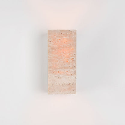 Travertine Wall Light – natural stone, up and down light, two G9 sockets