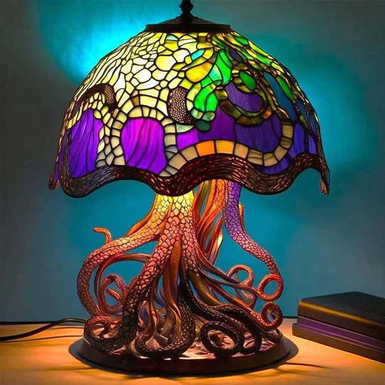 Mushroom Lamp – stained glass look, warm glow, seven designs