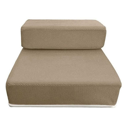 Foldable Dog Steps – two low steps, non-slip mesh, removable cover