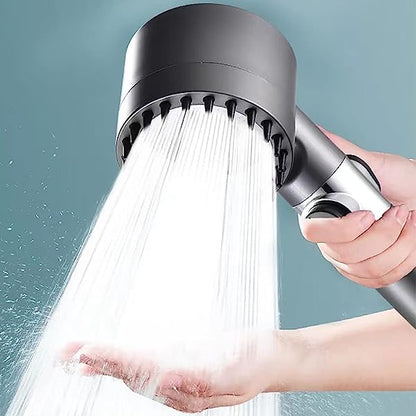 High Pressure Shower Head – three spray settings, built-in filter, stop button