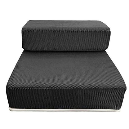 Foldable Dog Steps – two low steps, non-slip mesh, removable cover