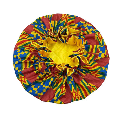 Satin Bonnet – reversible, elastic band, ruffled edge