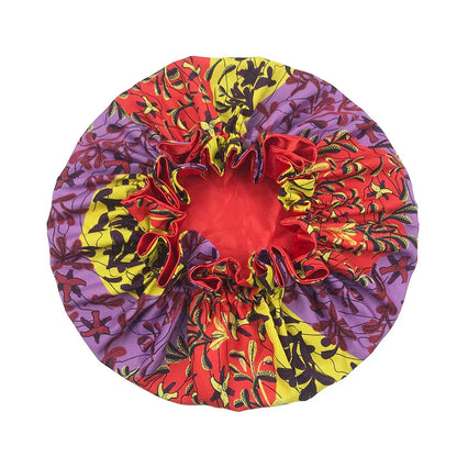 Satin Bonnet – reversible, elastic band, ruffled edge