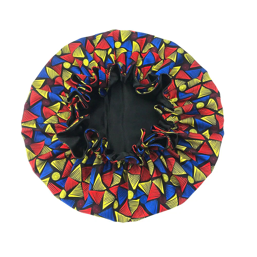 Satin Bonnet – reversible, elastic band, ruffled edge