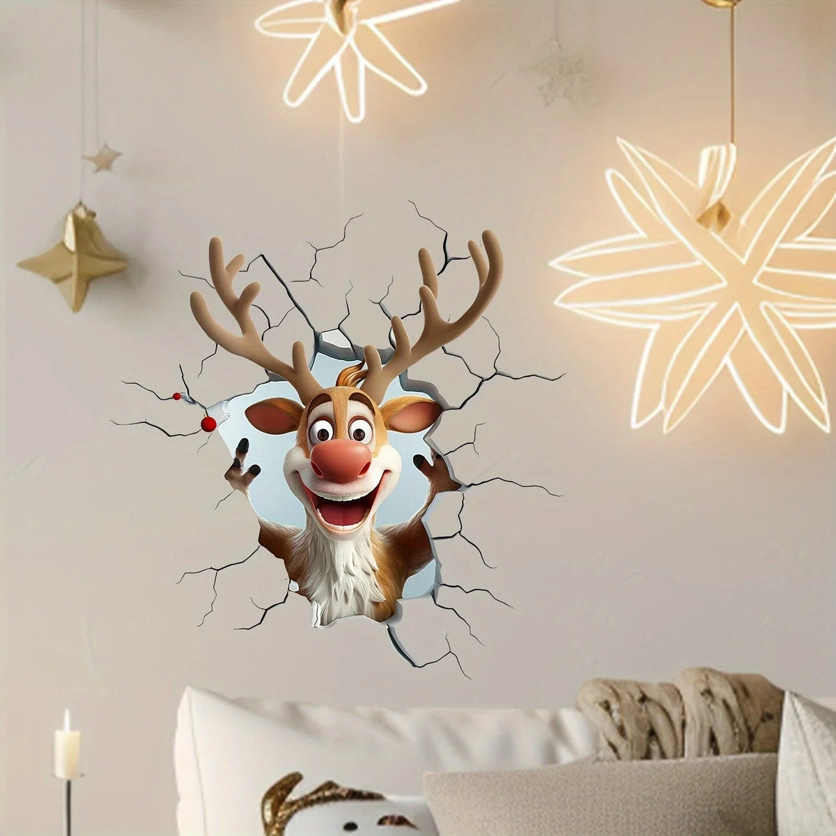 3D Reindeer Wall Sticker