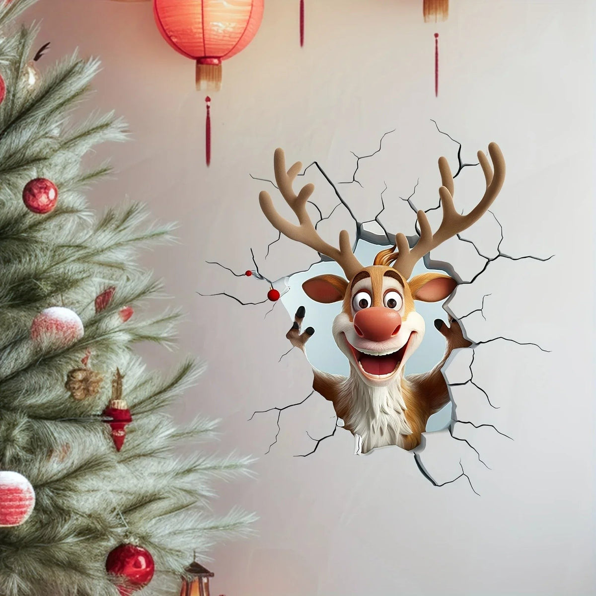 3D Reindeer Wall Sticker