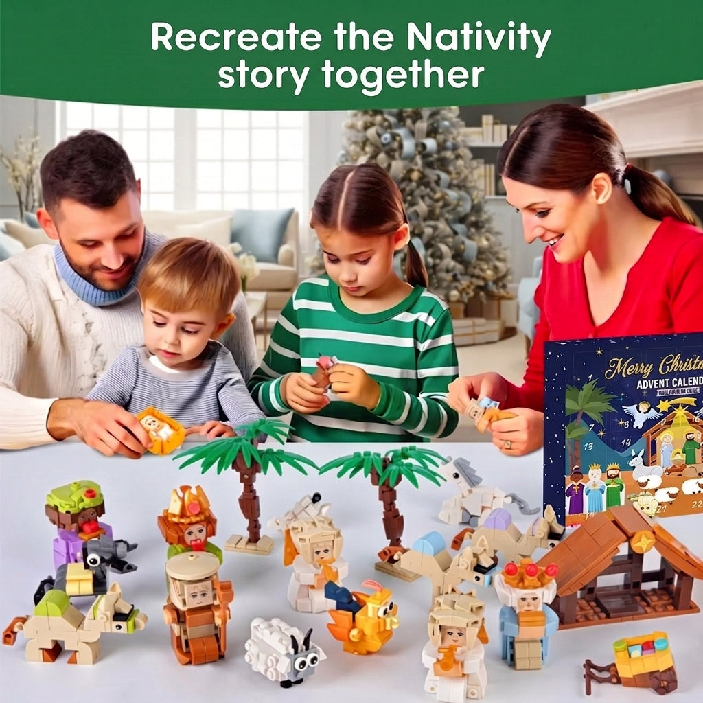 Nativity Building Brick Advent Calendar 2026 – 24 Kits That Build a Full Manger