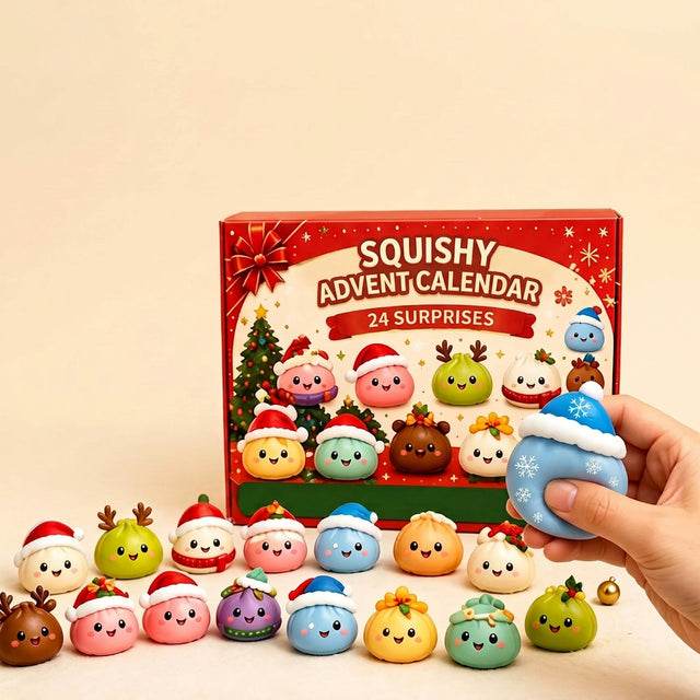 Squishy Advent Calendar 2026 – 24 Slow-Rising Festive Figures