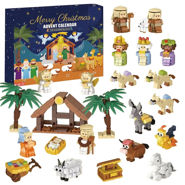 Nativity Building Brick Advent Calendar 2026 – 24 Kits That Build a Full Manger