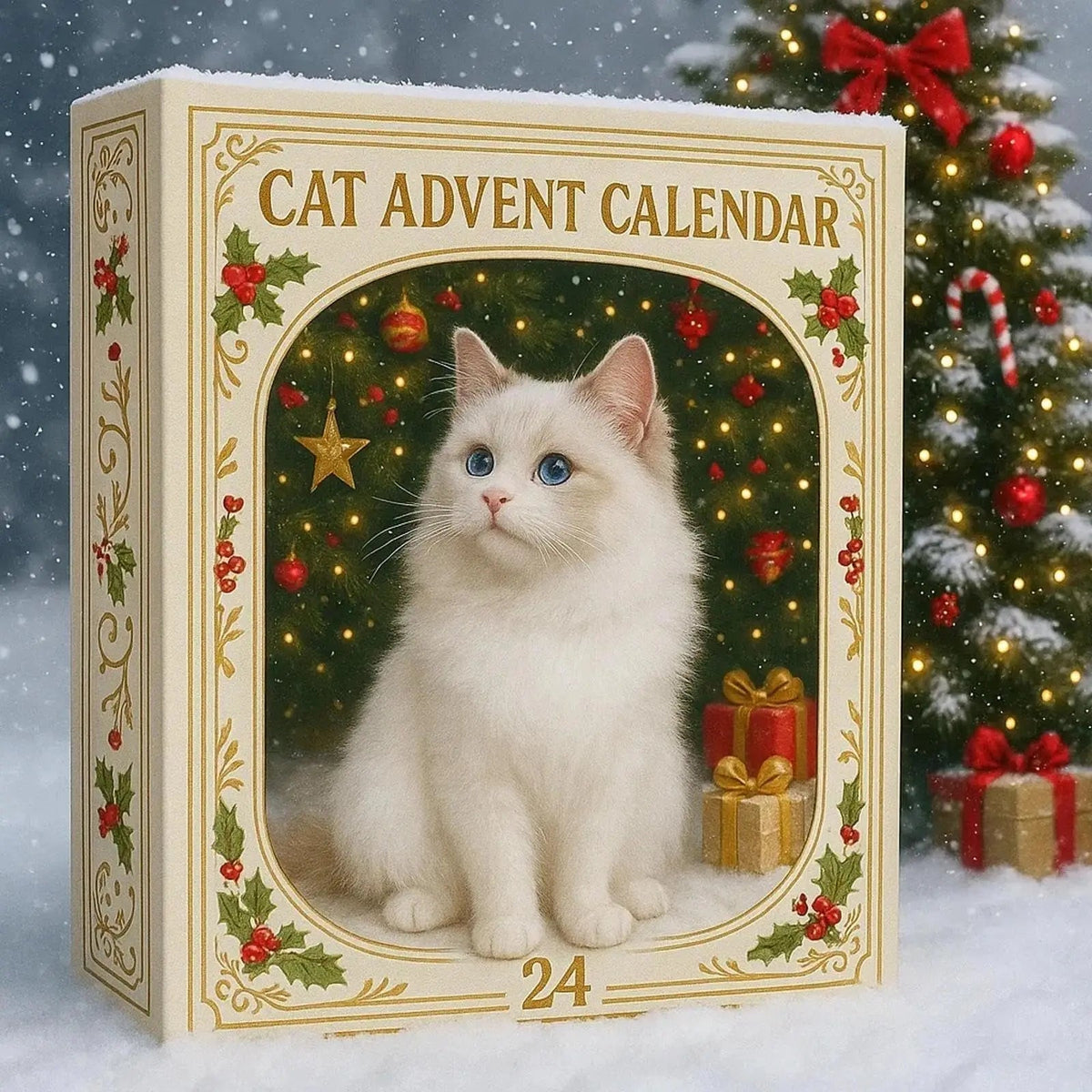 Cat Advent Calendar – 24 Acrylic Kitten Ornaments to Hang