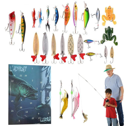 Fishing Advent Calendar – 24 Lures, Four Assortments