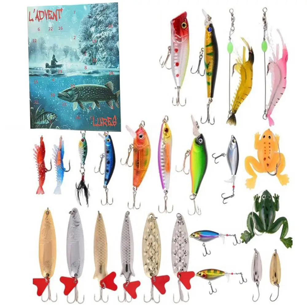 Fishing Advent Calendar – 24 Lures, Four Assortments