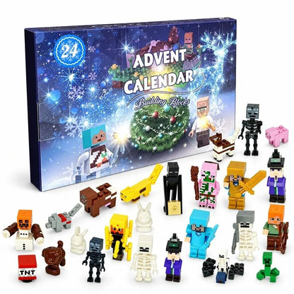 Advent Calendar – 24 pixel-style figures, collectible toy set