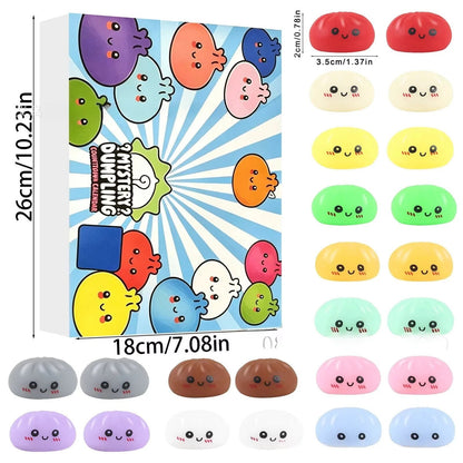 Advent calendar – 24 squishy figures, Christmas countdown