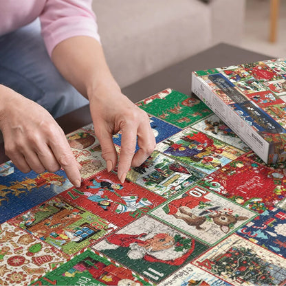 Advent Calendar Puzzle – festive fireplace scene, daily jigsaw assembly