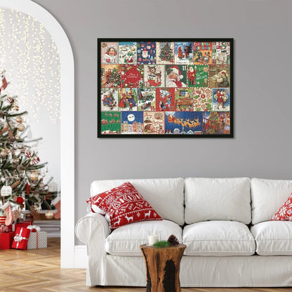 Advent Calendar Puzzle – festive fireplace scene, daily jigsaw assembly