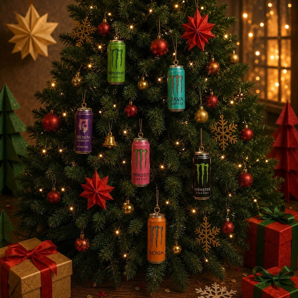 Energy Drink Advent Calendar 2026 – 24 Can Ornaments to Hang