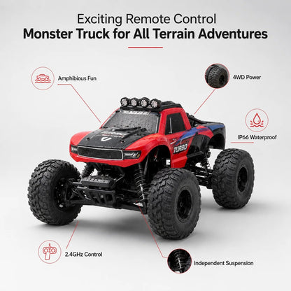Amphibious RC Truck – water-resistant off-road terrain play